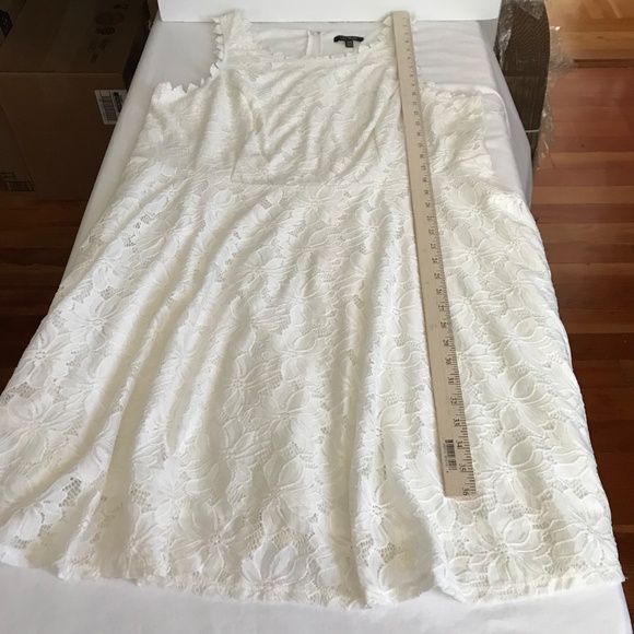 CITY STUDIO Lace Fit & Flare Dress Sleeveless White Women’s Plus Size 22W 1X - Picture 12 of 16